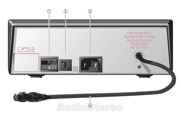 Cyrus PSX-R₂ rear panel drawing